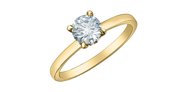 Solitaire en or et diamants lab. - 10170/70 - Corona Company