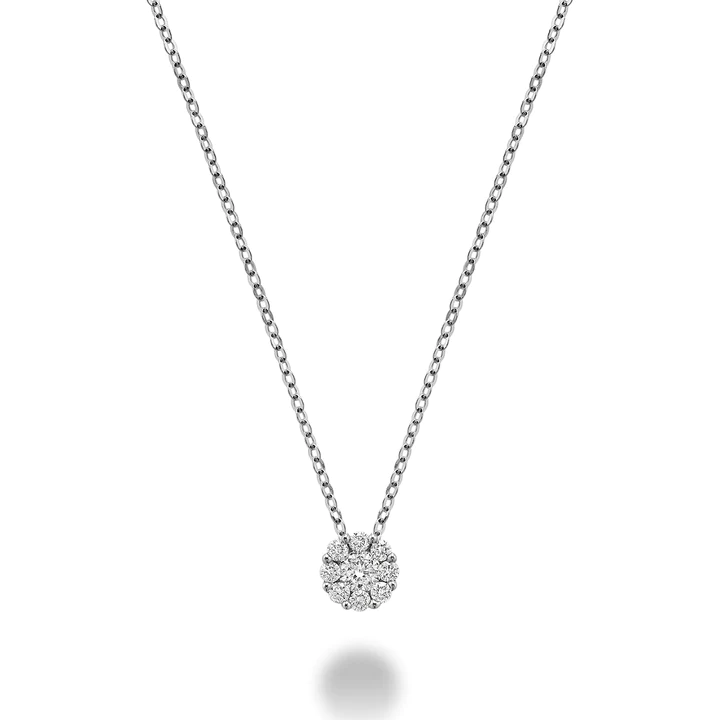 chaine et pendentif or 10kt 0,35ct - 09-0410fl35 - RNB