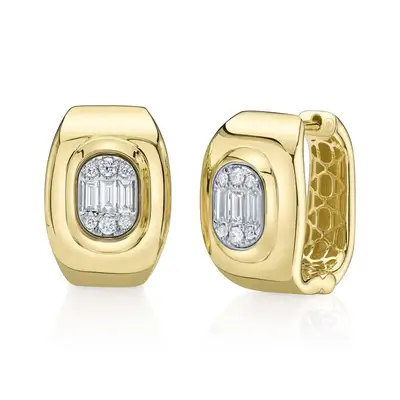 Boucles d'oreilles 14kt avec diamants Shy creation - b22001037v3h0.70 - 