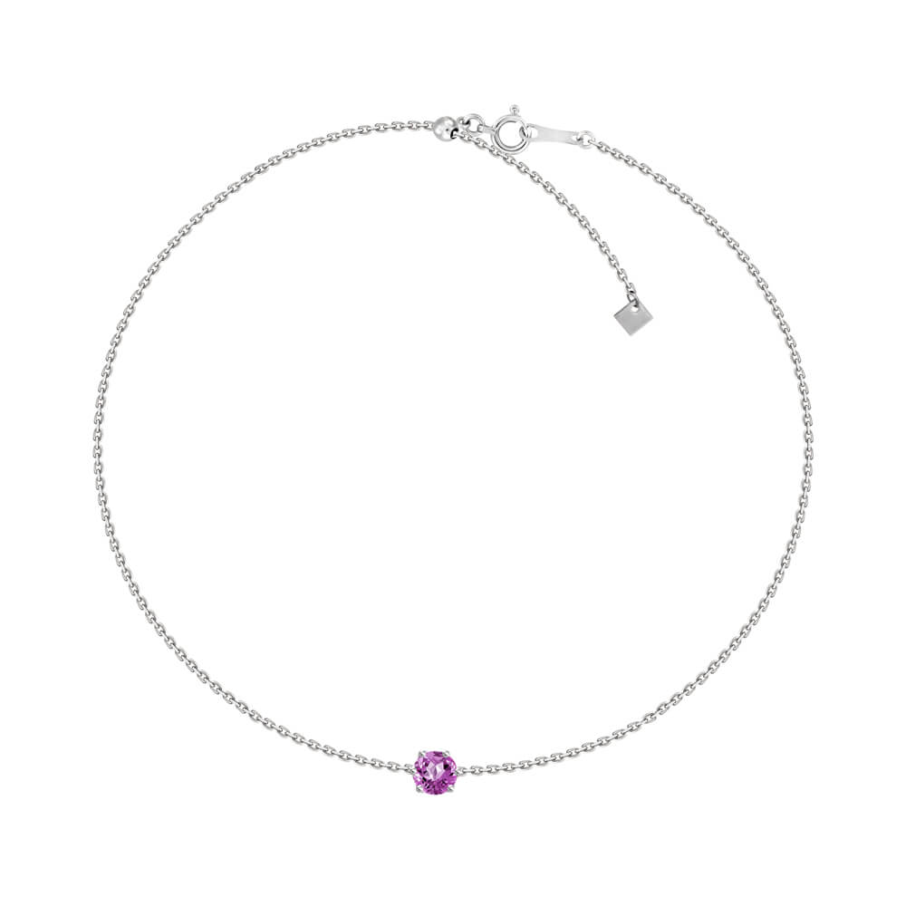 Bracelet or 18kt et saphir rose de 0.21cts - hkb00735b - UNISON 18KT