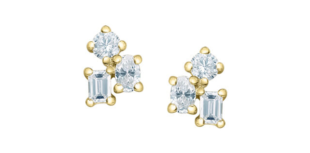 boucles d'oreilles dia. lab. 0,30ct VS 10KT - e4747/30-10 - Corona Company