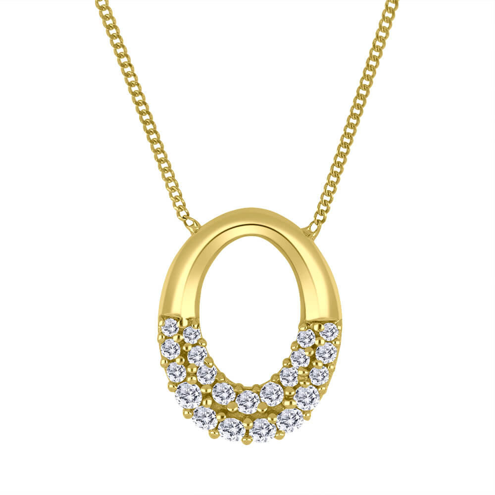 Collier or 10kt et dia. lab. - lxg032/p - Beverly Hills Jewellers