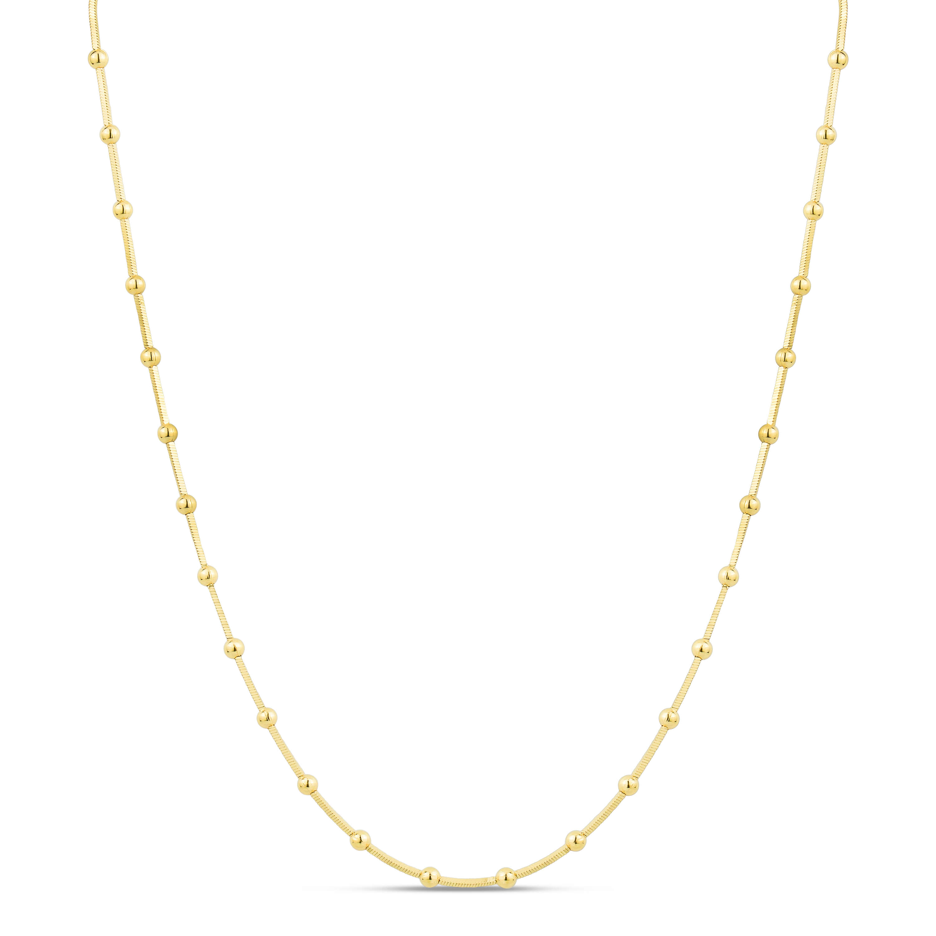 Collier à perles jaunes 