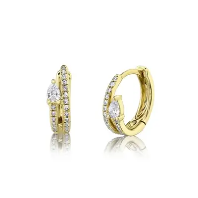 Boucles d'oreilles 14kt et diamants - SC55012143 - 