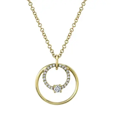 Collier or 14kt et diamants - SC55009040 - 
