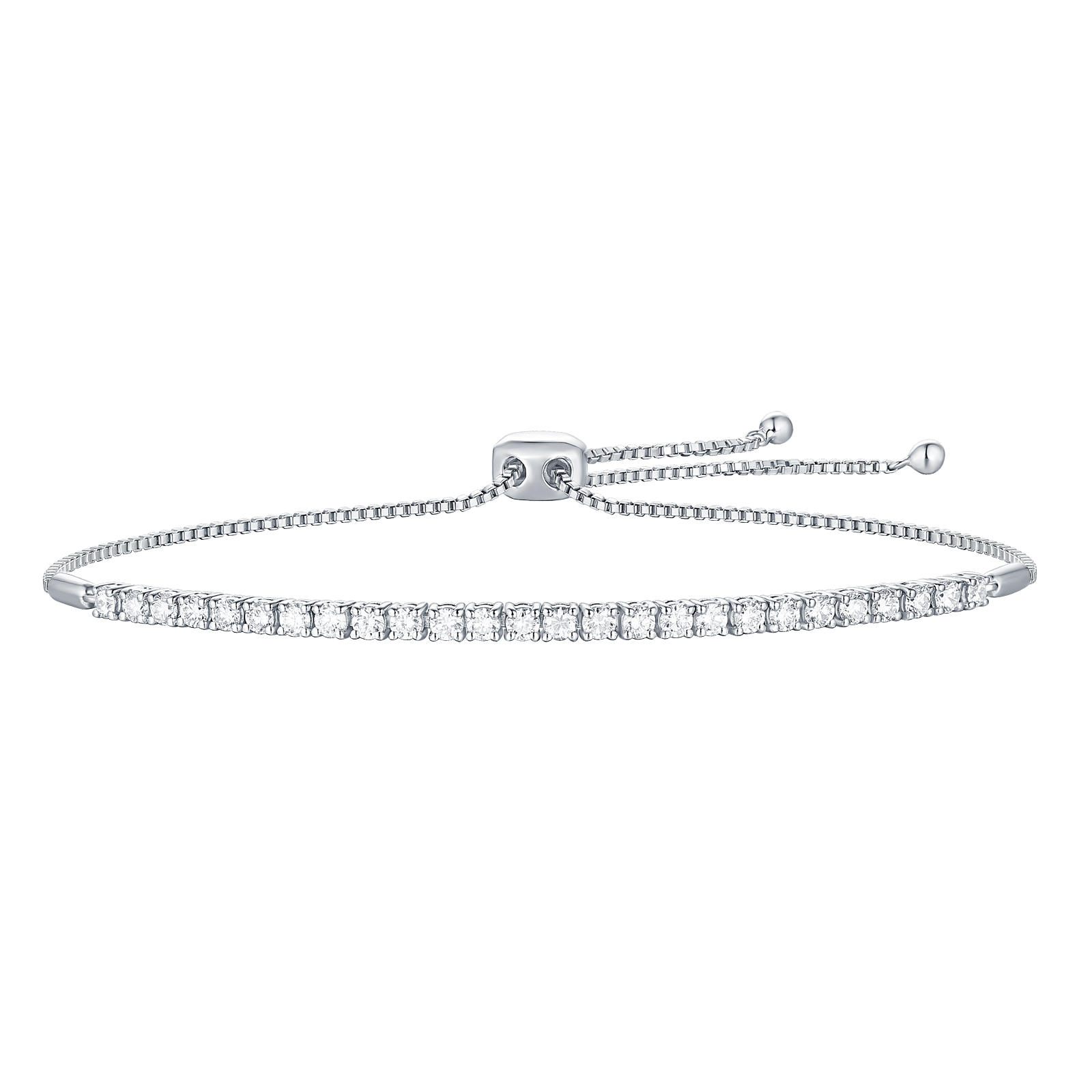 Bracelet tennis diamants de laboratoires 96 points - B1390 - Smiling Rocks