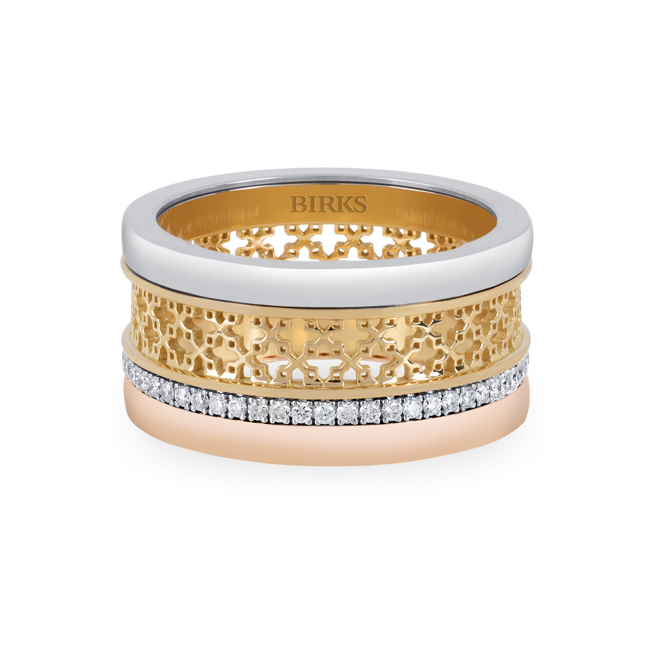 Birks Dare to Dream ® Bague en diamants et trio d'or - 450008481262 - Birks