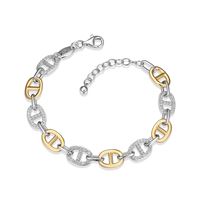 Bracelet Charles Garnier 2 tons et cz - r1q1cn974r - Charles Garnier