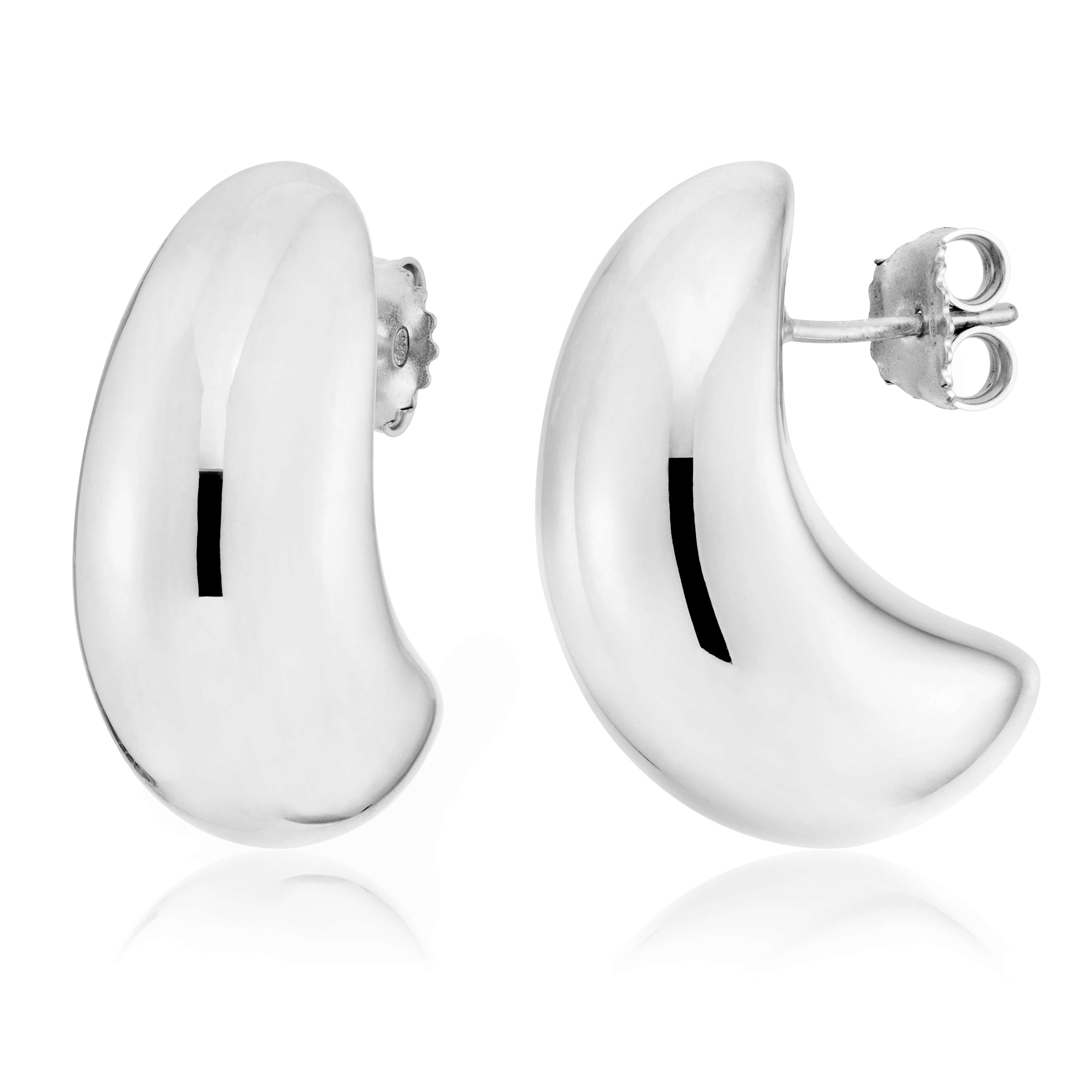 BOUCLES D'OREILLES CLOUS DE LUNE EN BLANC