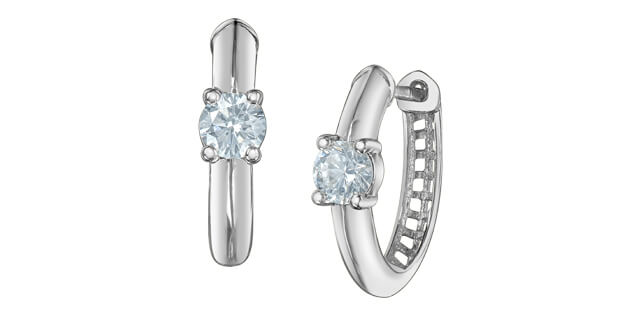 boucles d'oreilles dia. lab. 0.40ct VS 10KT - e4751w/40-10 - Corona Company