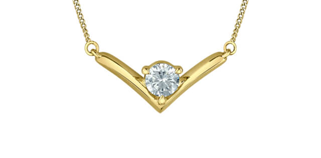 Chaine pendentif dia. lab. 0.30ct VS 10KT - n392/30-10 - Corona Company