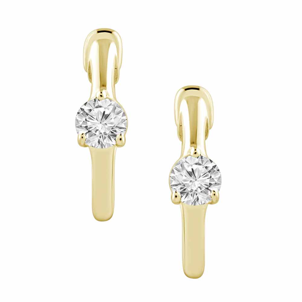 Boucles d'oreilles or 18kt avec 0.22cts de diamants - er00-004381 - UNISON 18KT