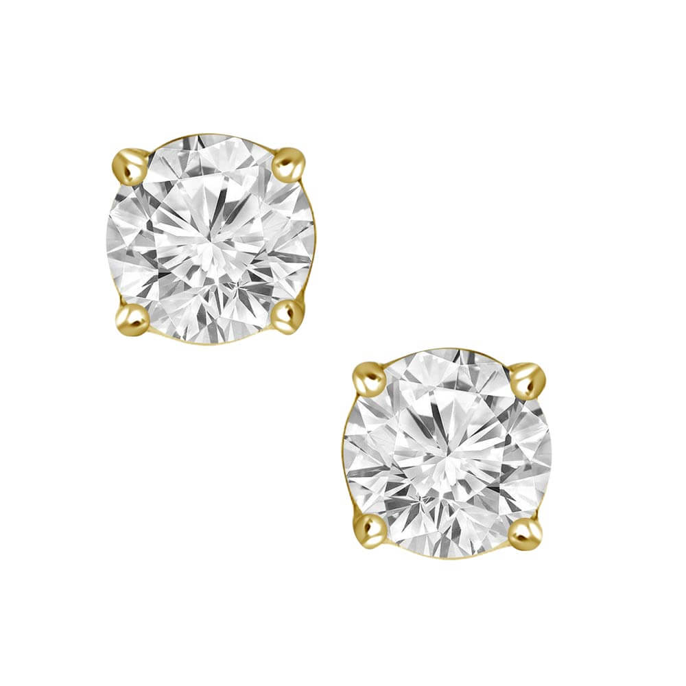 Boucles d'oreilles 18kt avec 0.10cts de diamants naturels - sdu4p0010b - UNISON 18KT