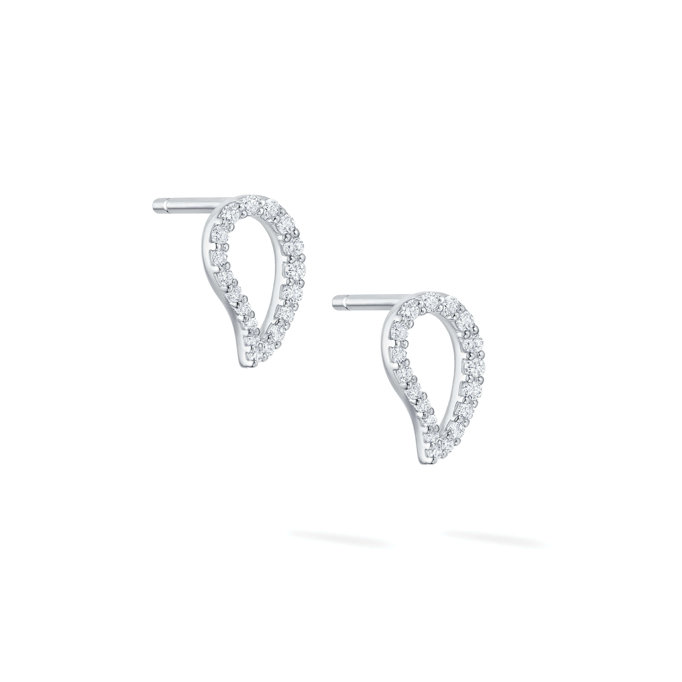 Birks Pétale ® studs or blanc et diamants - 45001352904 - Birks