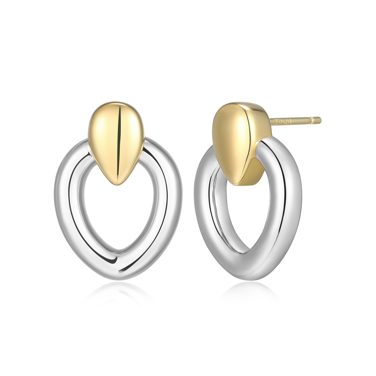 Boucles d'oreilles ELLE « CELESTE » en argent et placage d'or - R2LCV7A058 - Elle Jewelry