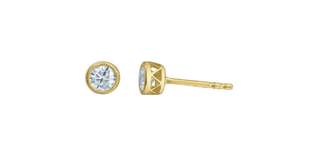boucles d'oreilles dia. lab. 0.40ct VS 10KT - e4752/40-10 - Corona Company