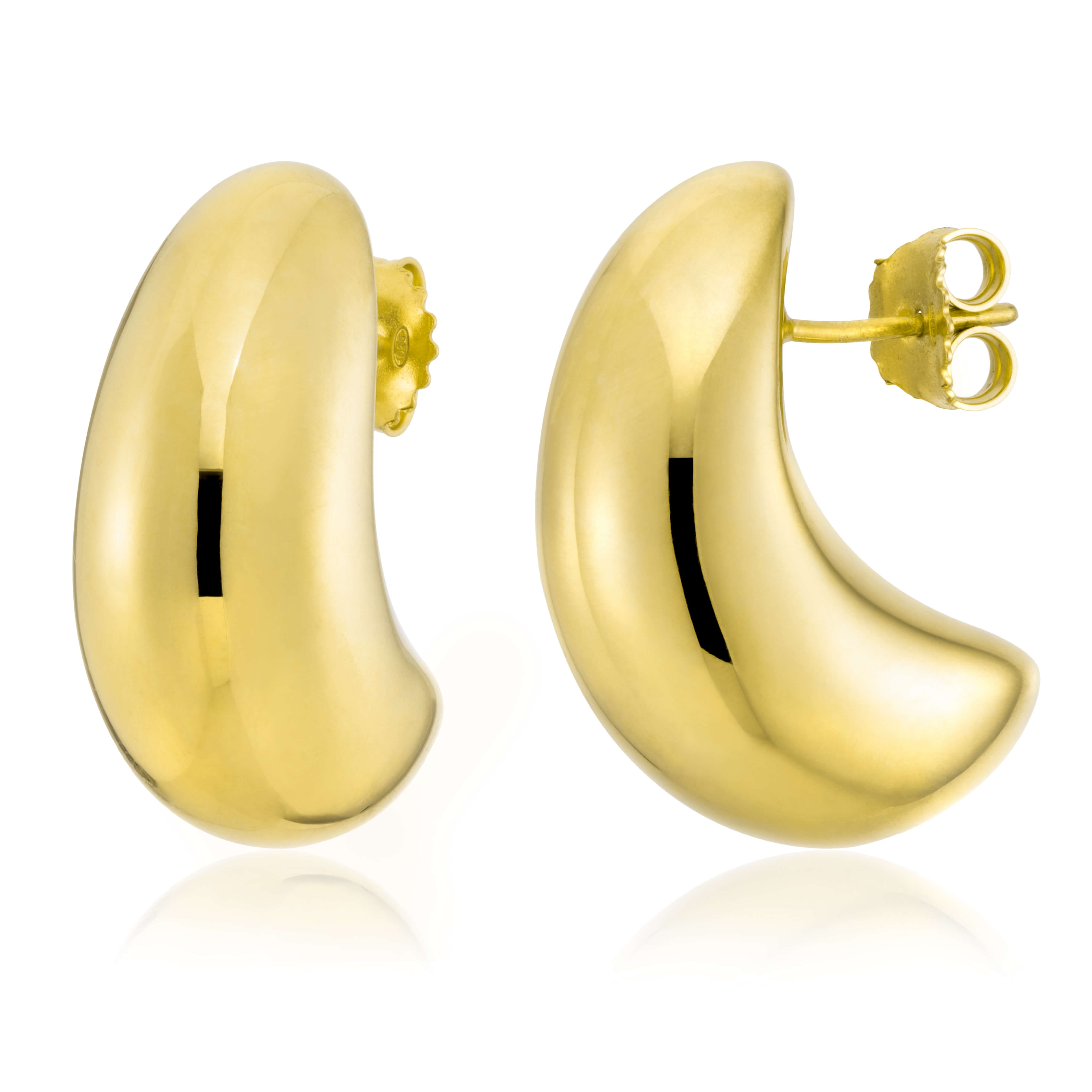 BOUCLES D'OREILLES CLOUS DE LUNE EN JAUNE