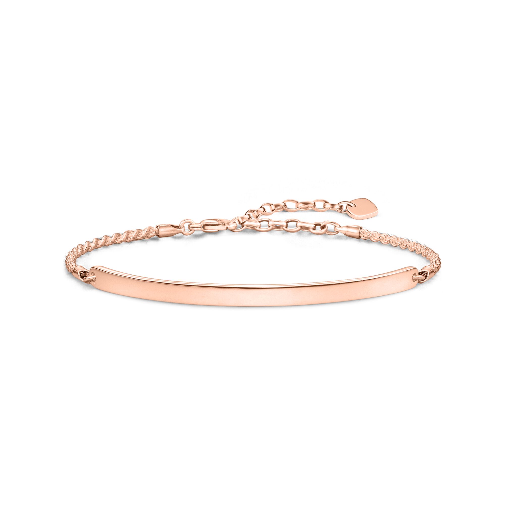 Bracelet Thomas Sabo plaquette twist or rose - BR765 - Thomas Sabo