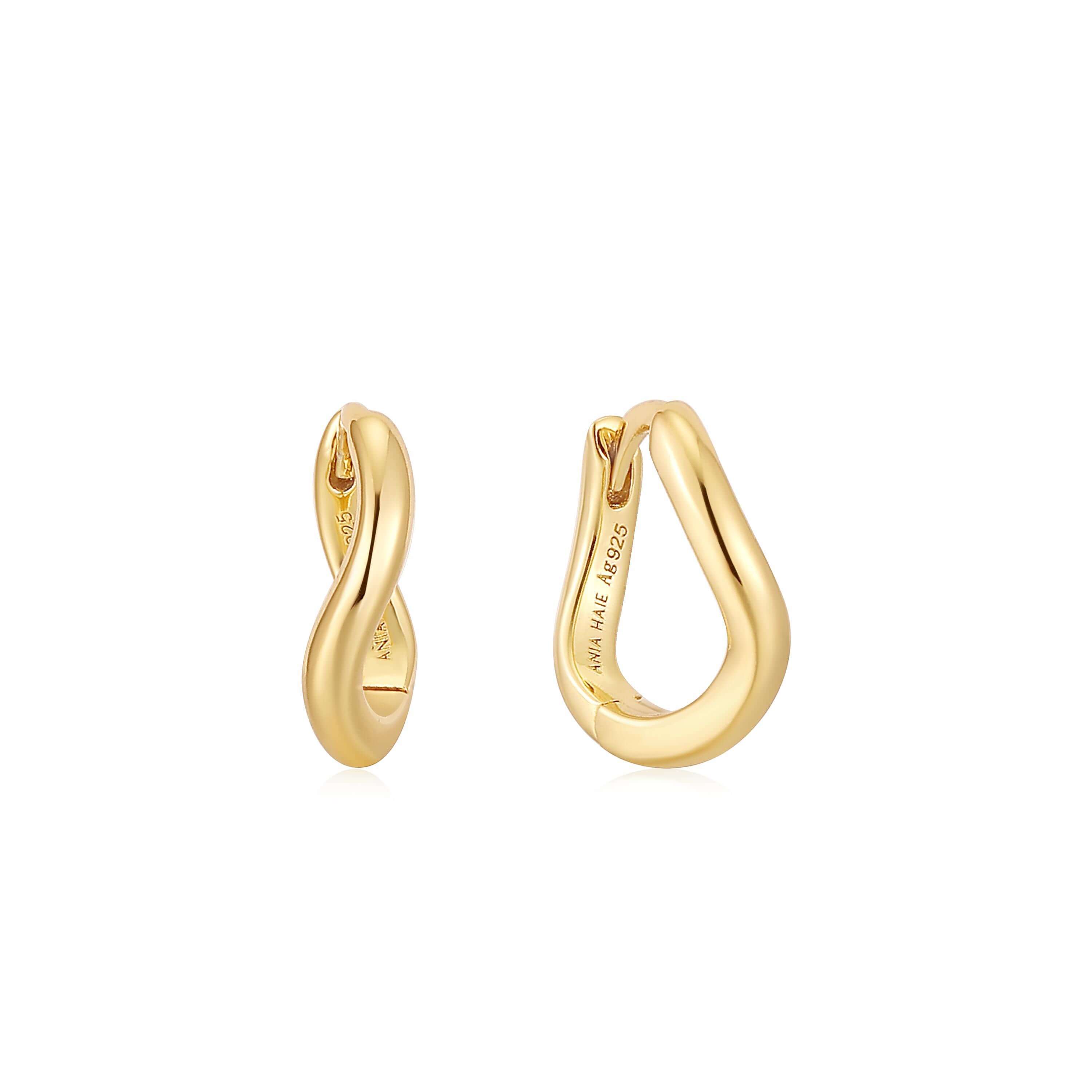 boucle d'oreille ania haie or en anneau tordu