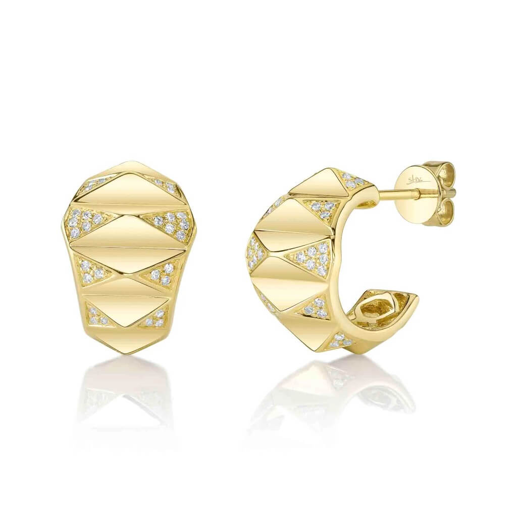 boucles d'oreilles 14kt et 0.16ct de diamants - sc55026847 - 