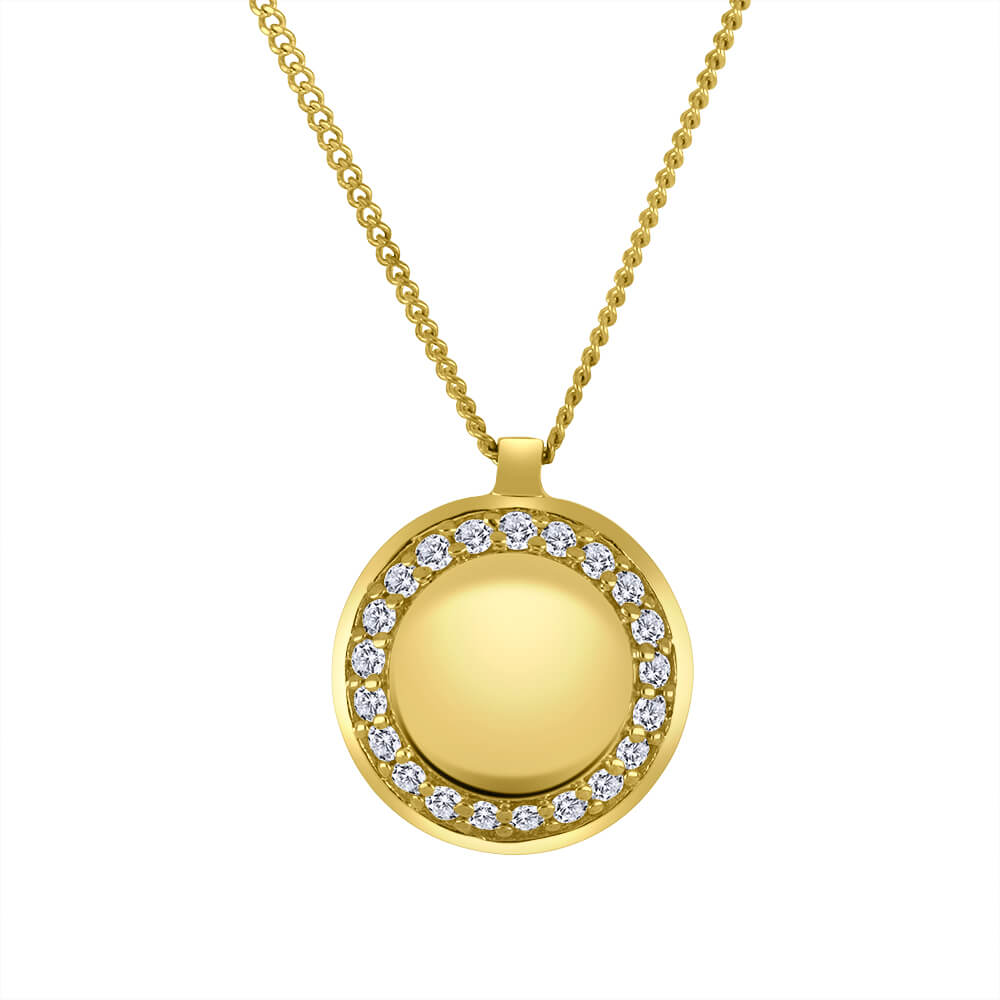 Collier or 10kt et dia. lab. - lxg052/p - Beverly Hills Jewellers