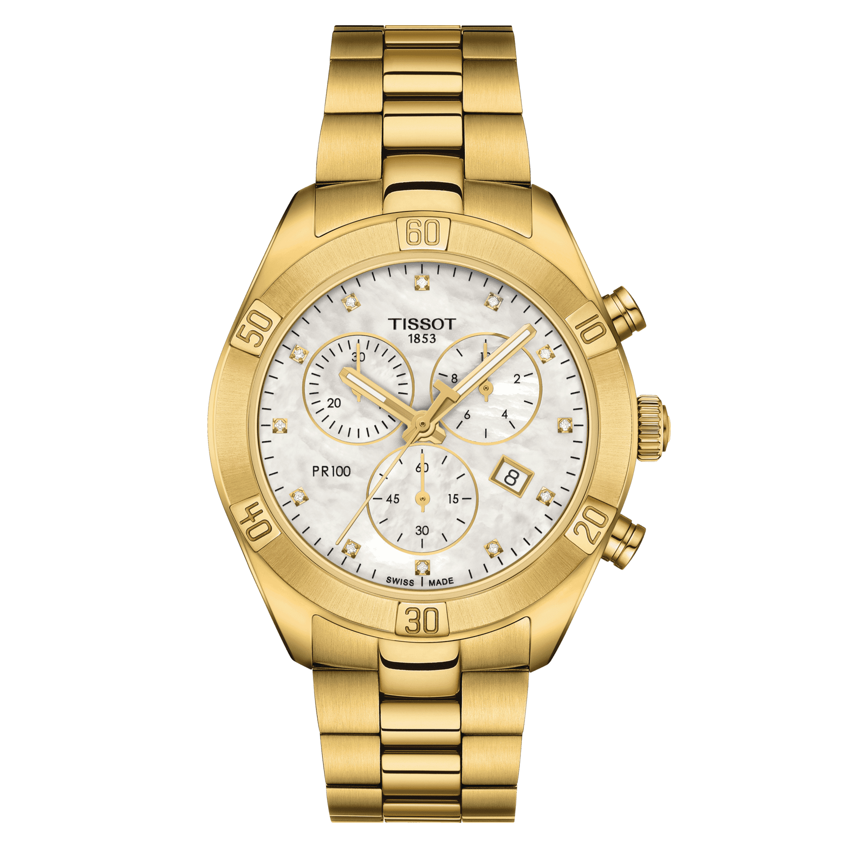 Montre tissot pr100 sport chic chronograph or jaune - M1292 - Tissot