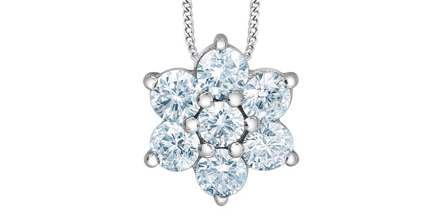Chaine pendentif dia. lab. 0.75ct VS 10KT - p4758w/75c-10 - Corona Company