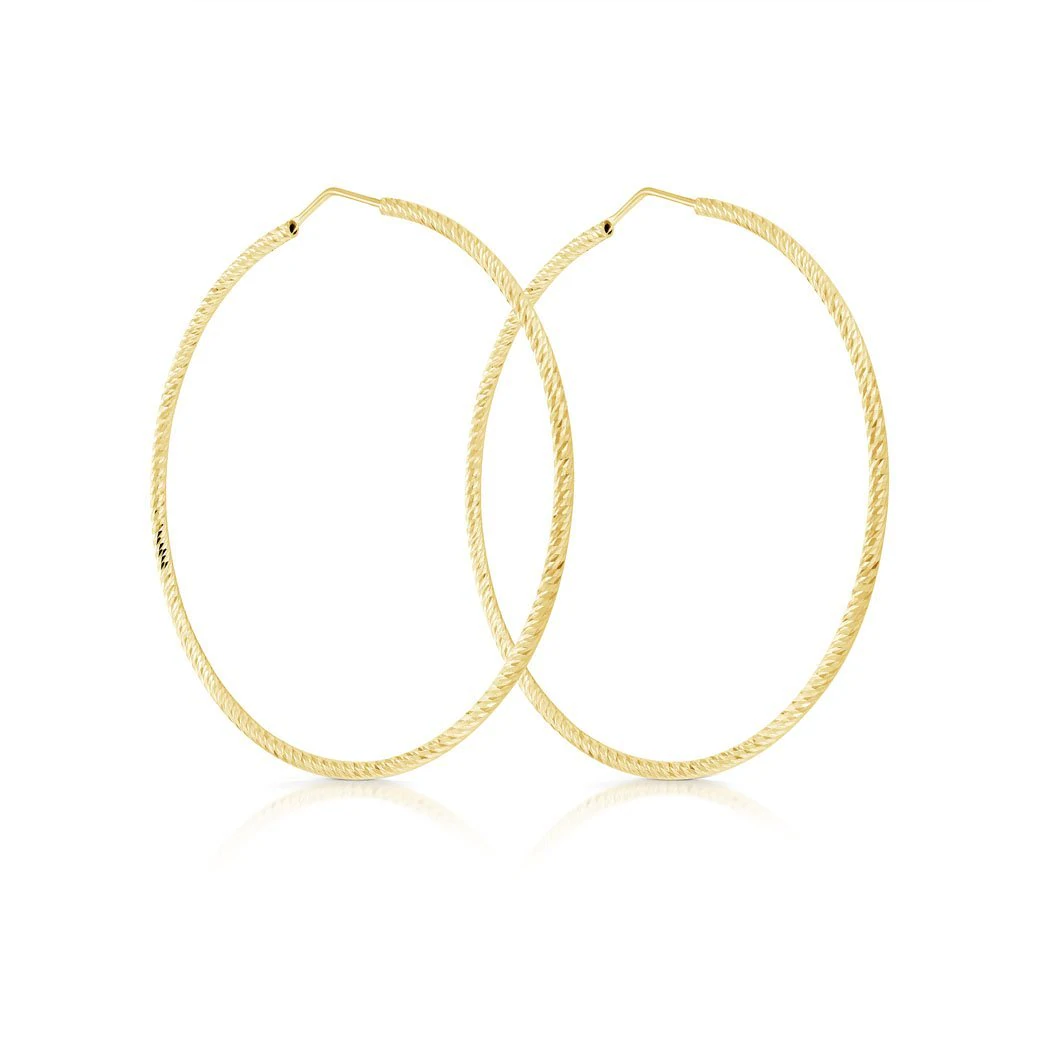 Boucles d’oreilles MISS MIMI hoops or jaune grand - E1652 - Miss mimi