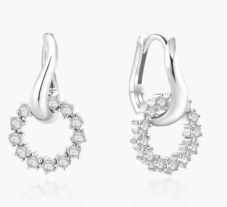 Boucles d'oreilles argent Ania Haie cercle cz - e079-12h - Ania Haie