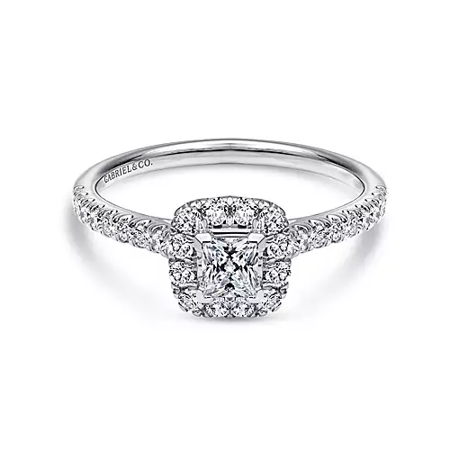 bague or blanc 14kt avec diamants - er911792s1w44jj - Gabriel & co