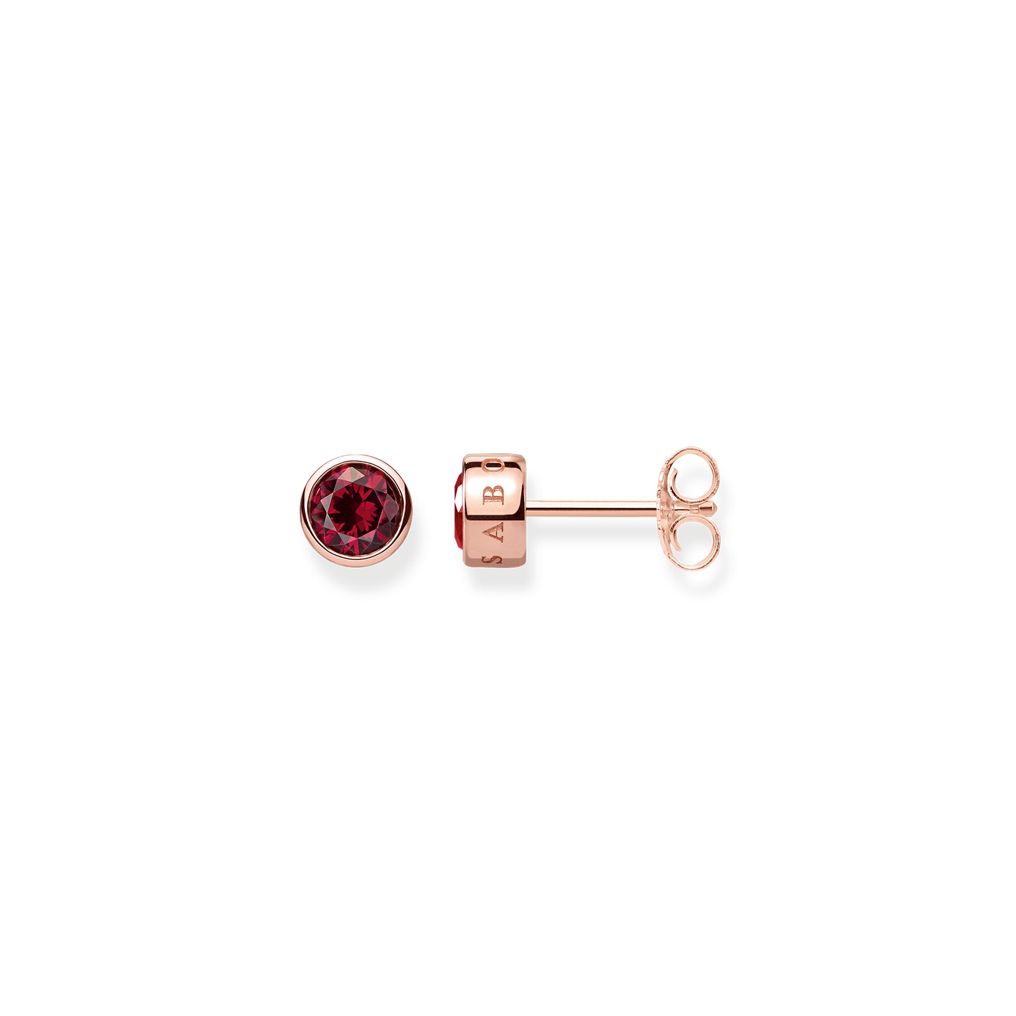 Boucles d’oreilles Thomas Sabo zircon rouge or rose - E36 - Thomas Sabo