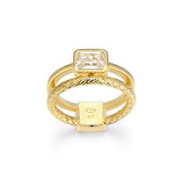 Jonc Charles Garnier double CZ - s4q06597ac - Charles Garnier