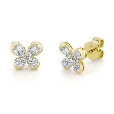 Boucles d'oreilles or 14kt et diamants - sc55029487rd - 