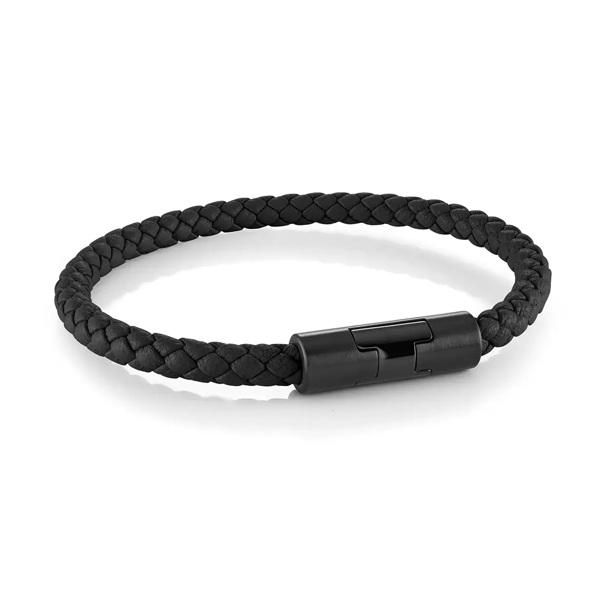 Bracelet cuire noir SLB692-8 - SLB692-8 - 