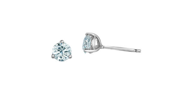 boucles d'oreilles dia. lab. 0.75ct VS 10KT - e2083w/75-10 - Corona Company