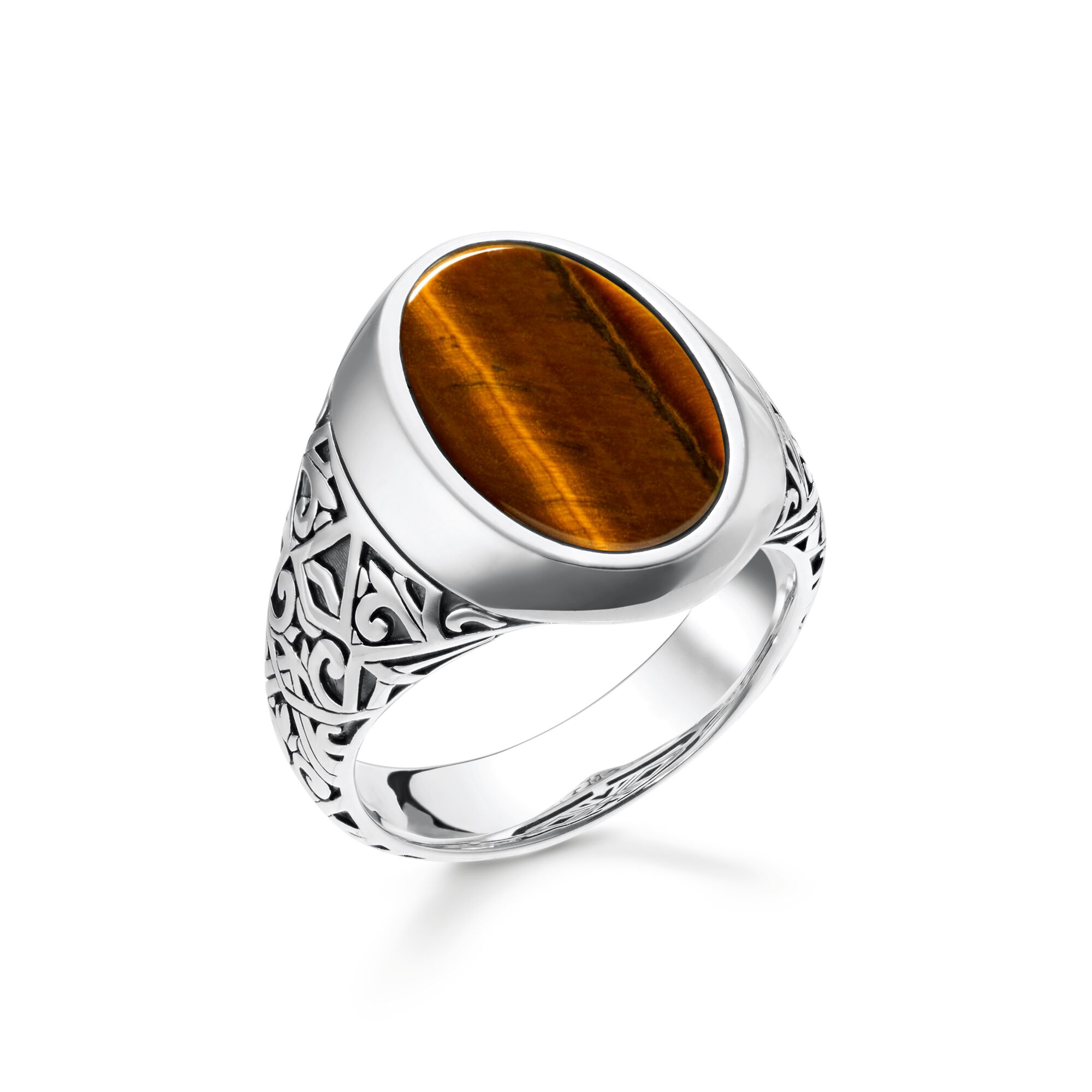 Bague chevalière Thomas sabo oeil de tigre