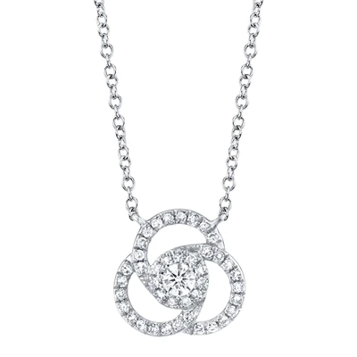 collier or blanc 14kt et diamants - sc55008030 - 