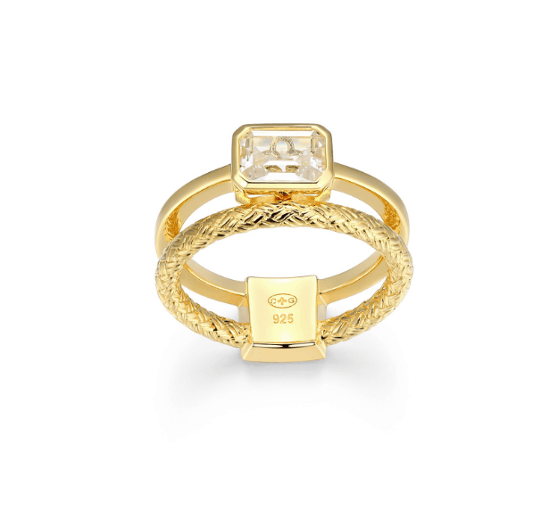 Jonc Charles Garnier double CZ - s4q06597ac - Charles Garnier
