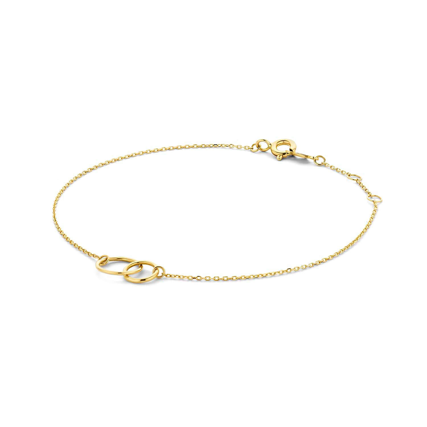 Bracelet à Double Cercle - Or 14 carats - jkb22.048 - Jackie 14kt