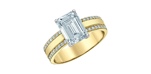 Solitaire or et diamants lab - 31505yw/319 - Corona Company