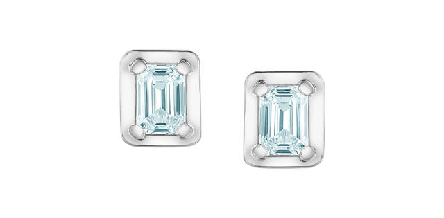 boucles d'oreilles dia. lab. 0.46ct VS 10KT - e4710w/46-10 - Corona Company