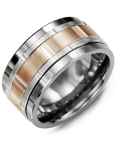 Jonc madani tungsten et or 10k