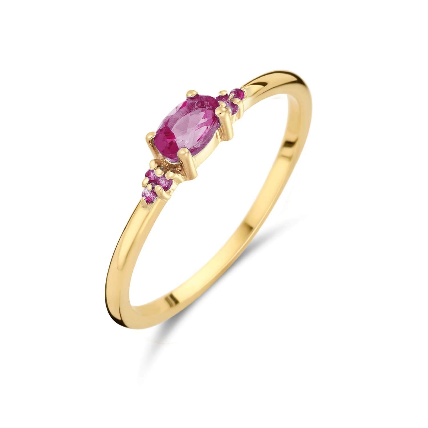 Bague Vintage en topaze rose - Or 14 carats - jkr24.450 - Jackie 14kt
