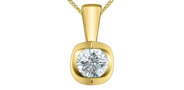 Chaine pendentif dia. lab.0.30ct VS 10KT - p2038/30-10 - Corona Company