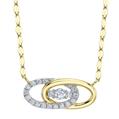 Collier or 14kt et diamants - SC55028490RD - 