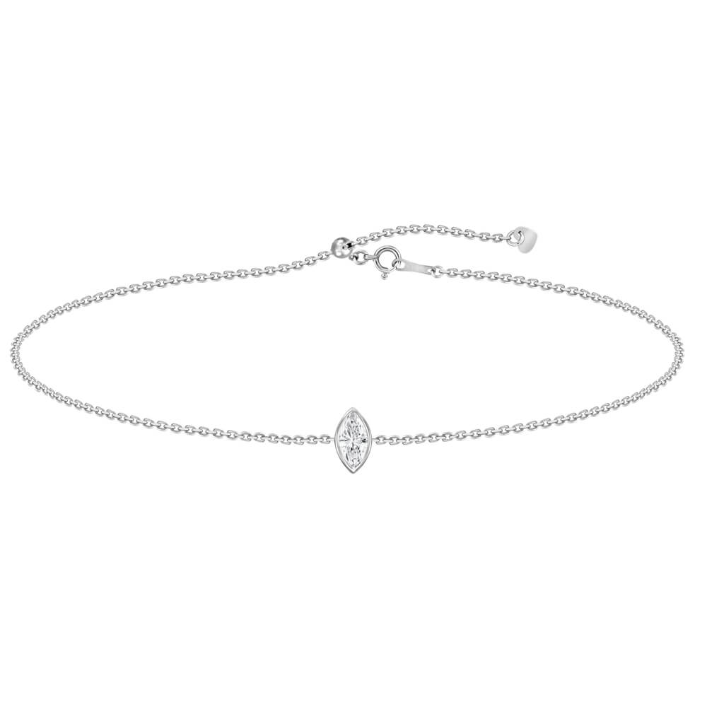 Bracelet or 18kt diamant maquise de 0.18cts - hkb00510b - UNISON 18KT