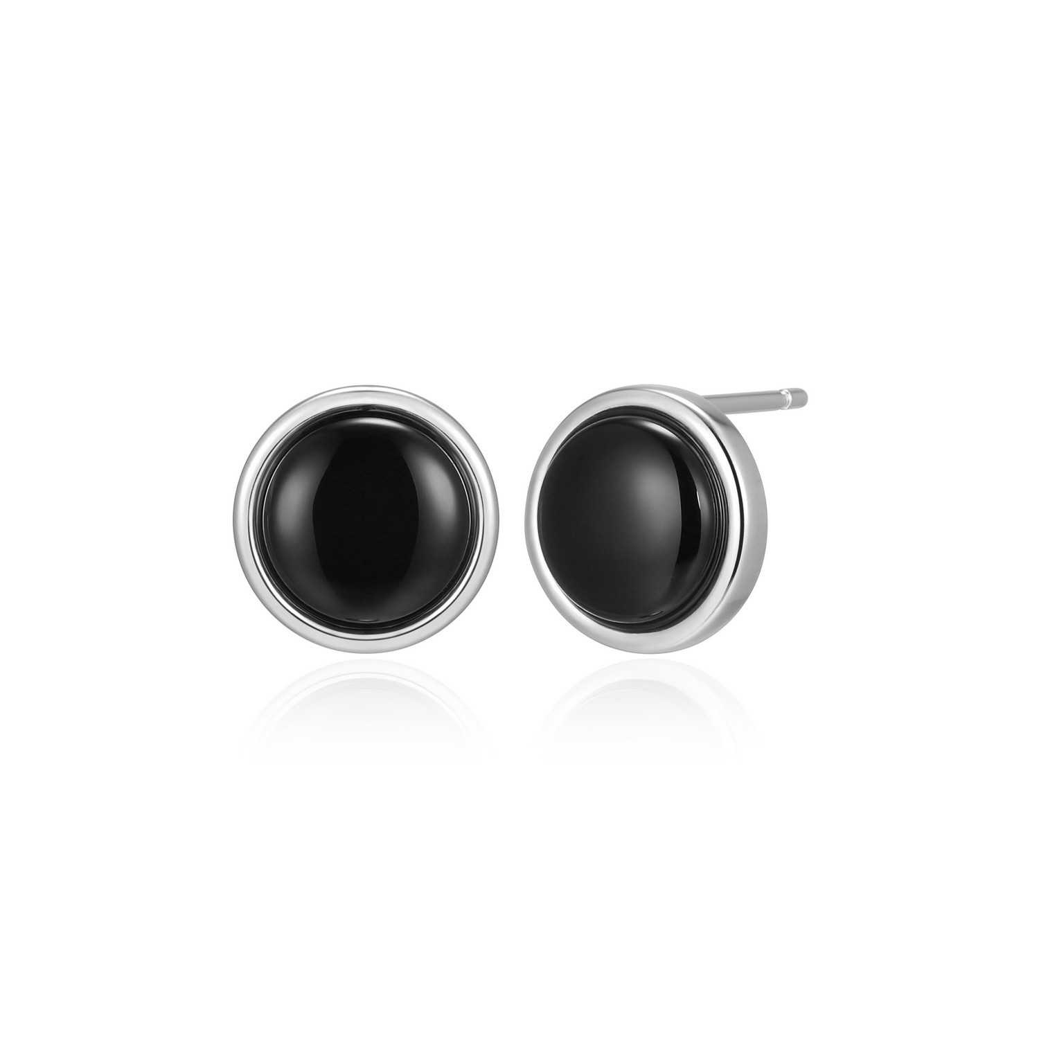 Boucles d'oreilles ELLE « LUSTRE » en argent et agate noire - R2LCV62758 - Elle Jewelry