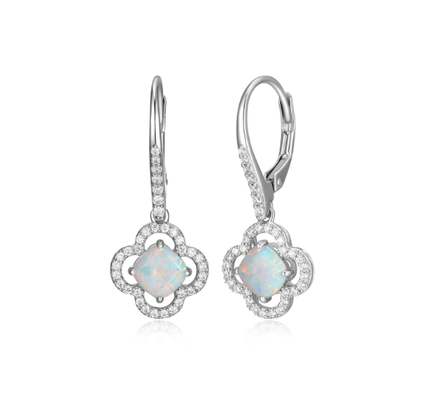 Boucle oreilles Charles Garnier argent cz et opaline - r2qoj0396g - Charles Garnier