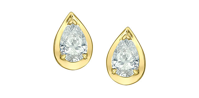 boucles d'oreilles dia. lab. 0.46ct VS 10KT - e4711/46-10 - Corona Company