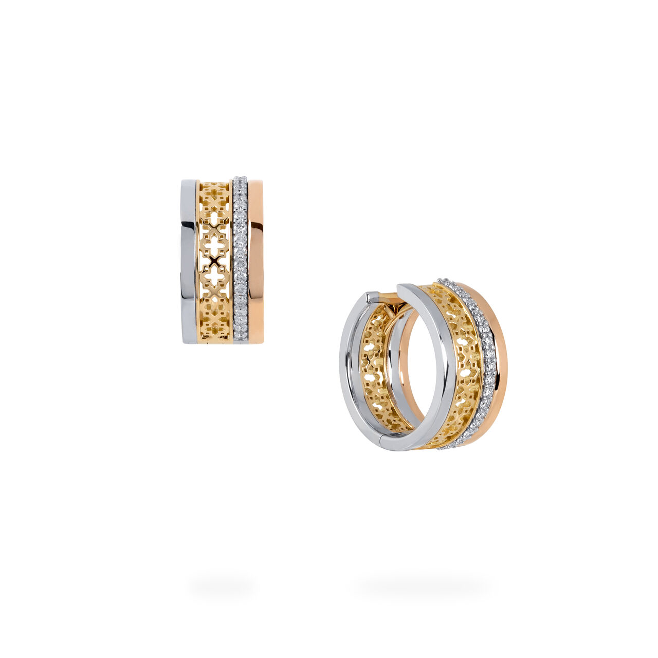 Birks Dare to Dream MD Boucles d'oreilles en diamants, trio d'or - 450014670254 - Birks